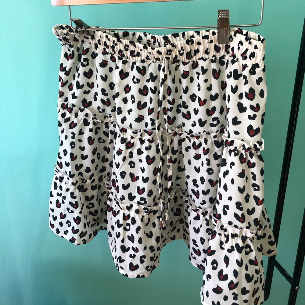 Cheetah print high waisted skirt